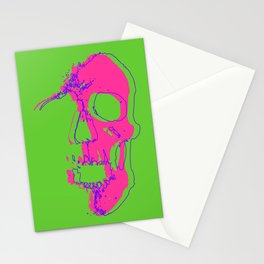 Skull - Pink Stationery Card