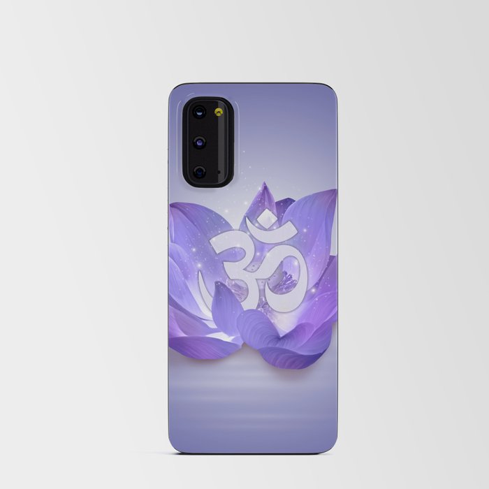 Very Peri Lotus and OM symbol Android Card Case