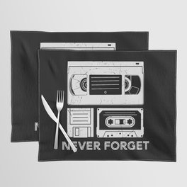 Never Forget VHS Cassette Floppy Funny Placemat