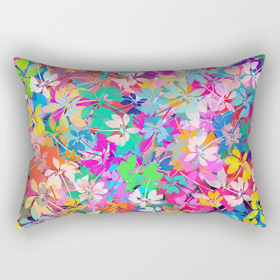Floral abstract(47). Rectangular Pillow