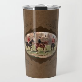 Leather foxhunt and whips Travel Mug