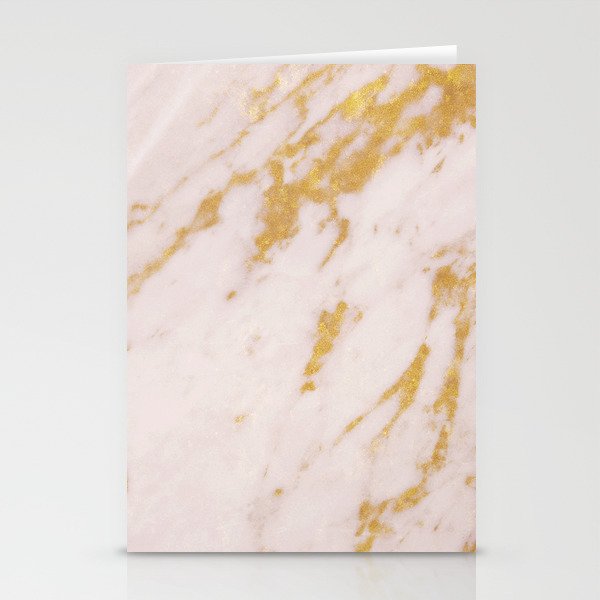 Rose Marble and Gold Stationery Cards