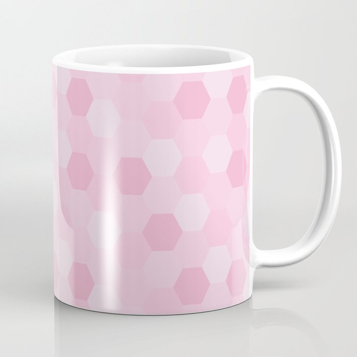 Pink Hexagon polygon pattern. Digital Illustration background Coffee Mug