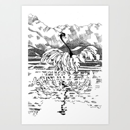 swan lake Art Print