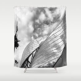 Reflection of Gehry architecture  Shower Curtain