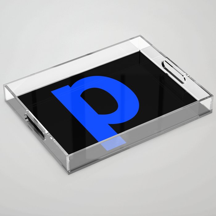 letter P (Blue & Black) Acrylic Tray