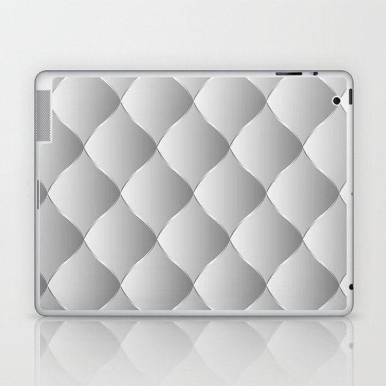 Trendy Royal Silver Leather Collection Laptop & iPad Skin