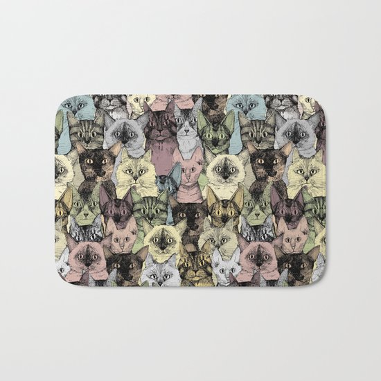 just cats retro Bath Mat