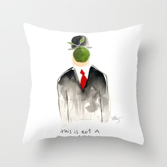 this is not a magritte Throw Pillow