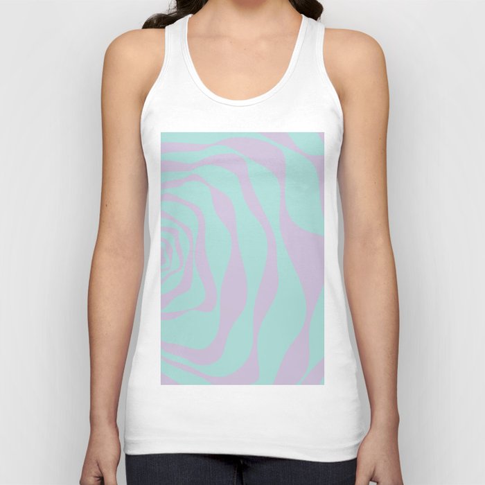 Ebb and Flow 4 - Lilac and aqua Tank Top