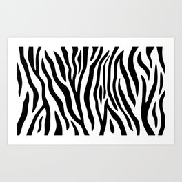 Zebra stripes background. Art Print