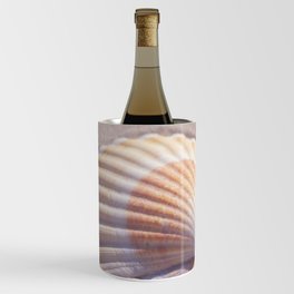 Shell in the sand art print - coastal beach summer travel photography Wine Chiller