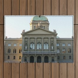 Switzerland Photography - The Parliament Building In Bern Outdoor Rug