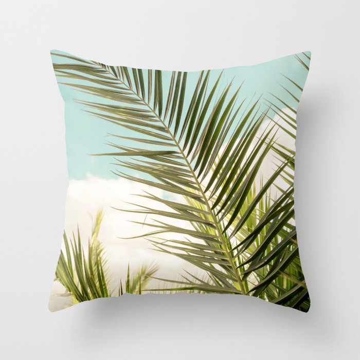 Palm Breeze Throw Pillow