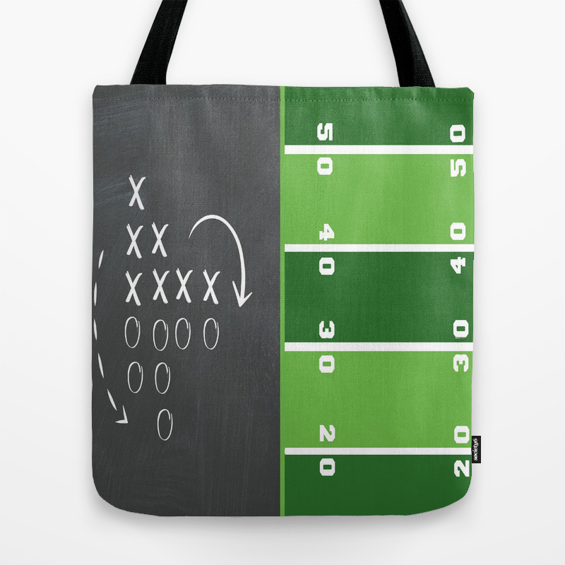 Football Game Day Play Tote Bag By Drapestudio Society6