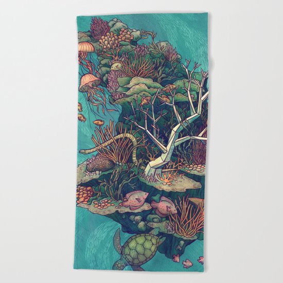 Coral Communities Beach Towel