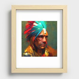 Native American Chief Recessed Framed Print