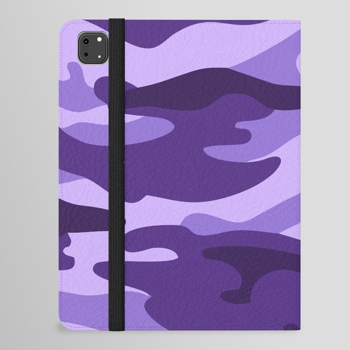 Camouflage Pattern Purple Colours iPad Folio Case