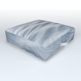 Ocean Shivers 3 Outdoor Floor Cushion | Shivering, Blue, Sea, Minimal, Silver, Photo, Color, Ocean, Waves, Swells 