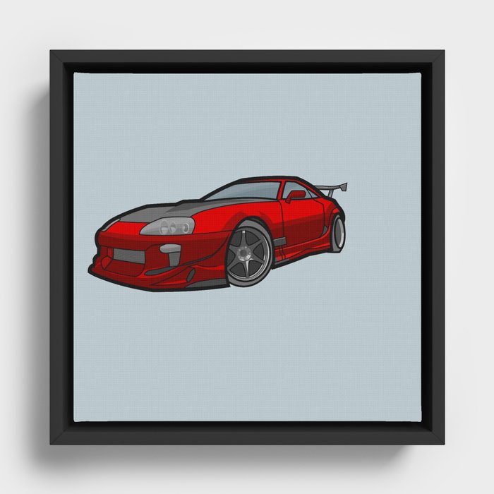 Cherry Red Supra Framed Canvas