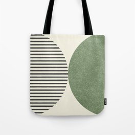 Semicircle Stripes - Green Tote Bag