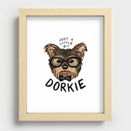 Dorkie Yorkie Recessed Framed Print