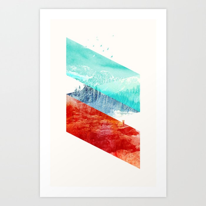 Discover the motif MOUNTAIN STRIPES by Robert Farkas as a print at TOPPOSTER