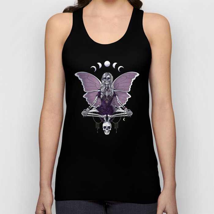 Goth Skeleton Butterfly Tank Top