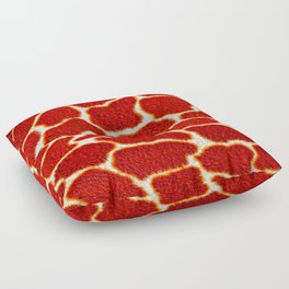 Sunburned giraffe ski Floor Pillow