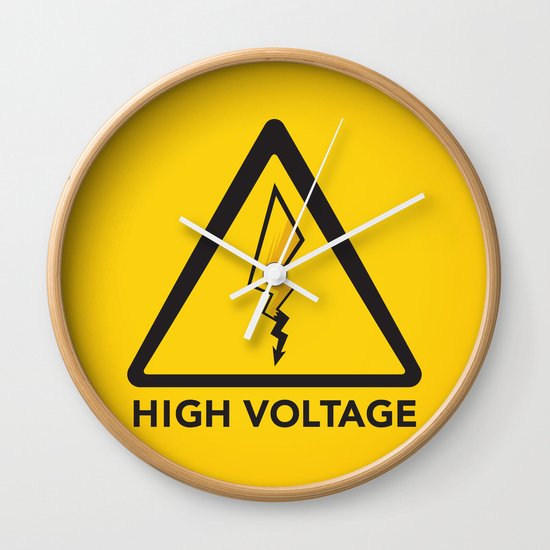 High Voltage Wall Clock