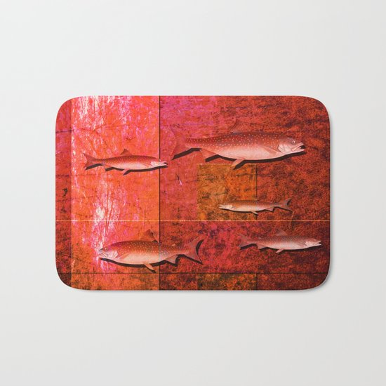 Coral Shadows, Swimming Fish Bath Mat