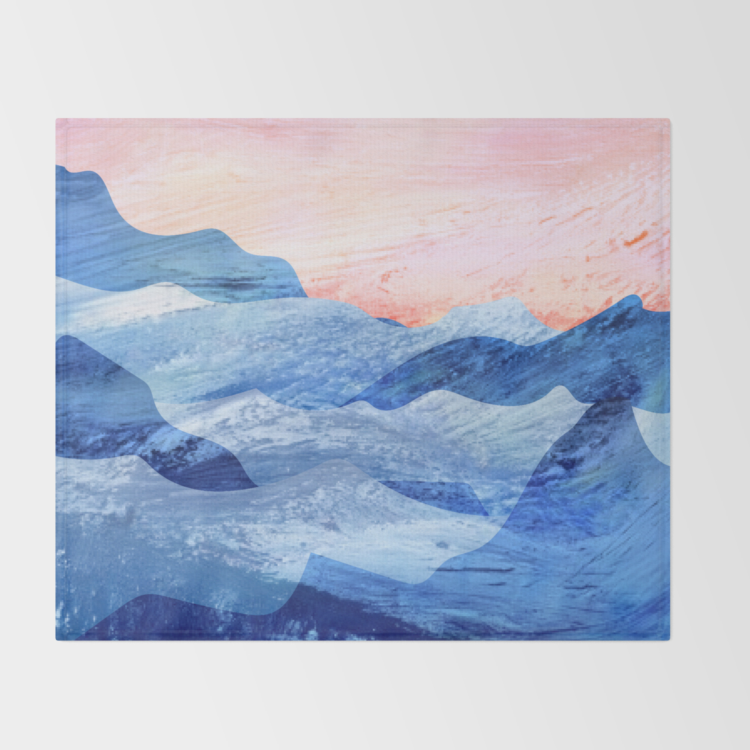 Abstract Art Of Beautiful Nature Scene Of Mountains With Fog Using