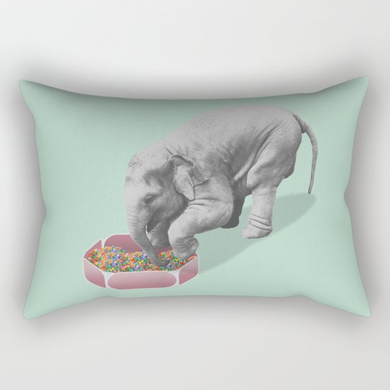 Gourmand elephant (animals collection) Rectangular Pillow