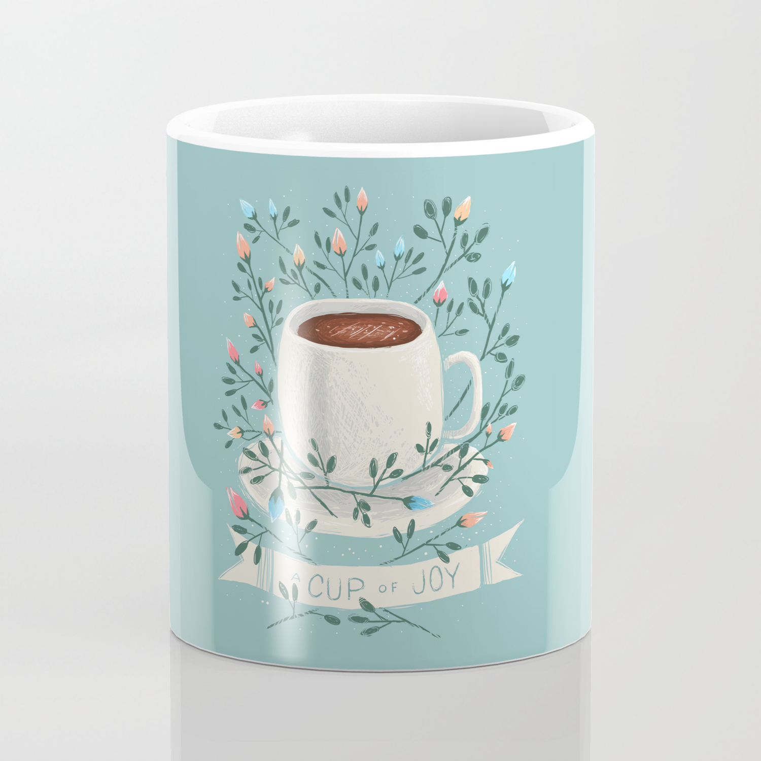 A Cup Of Joy Coffee Mug By Kelsey King Illustration Society6