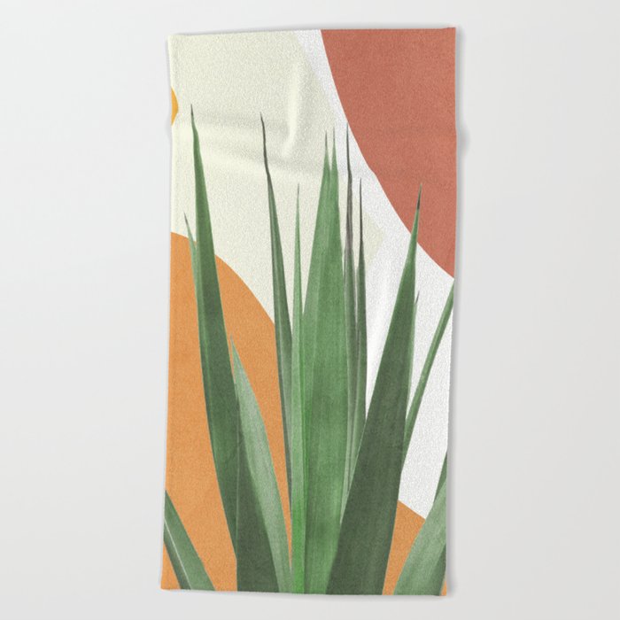Abstract Agave Plant Beach Towel