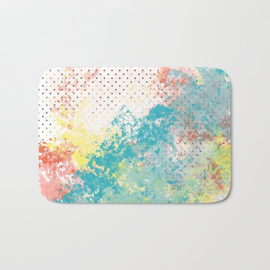 Paint on Polka Dot Abstract Bath Mat