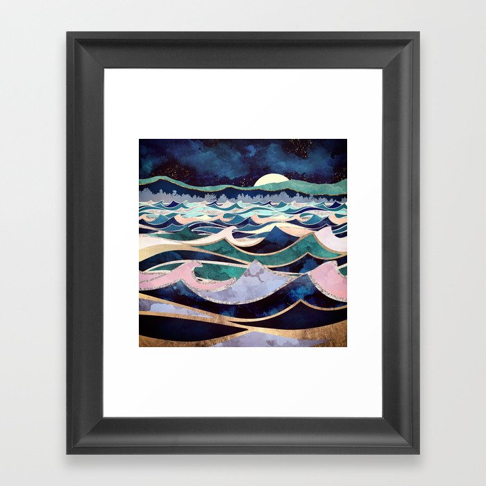 Moonlit Ocean Framed Art Print