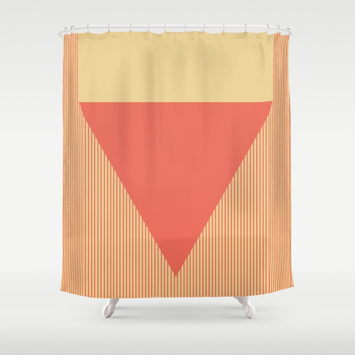 Red Triangle Shower Curtain
