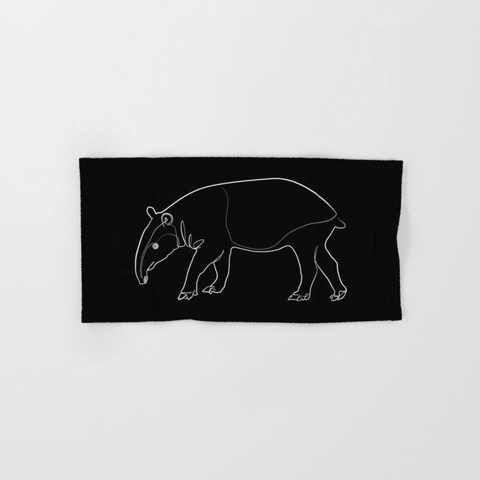 Tapir (black) Hand & Bath Towel