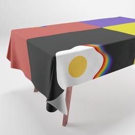 Rainbow fried egg patchwork 4 Tablecloth