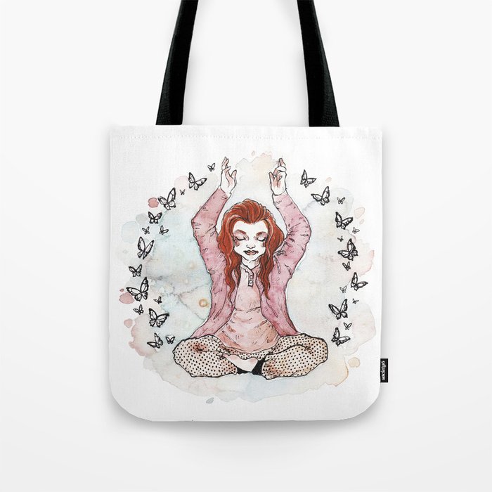 Meditation and Yoga Illustration Tote Bag