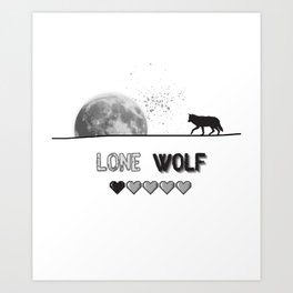 Lone Wolf | Lonely Wolf 1 Heart Art Print