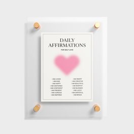 Daily Affirmations for Self Love Floating Acrylic Print