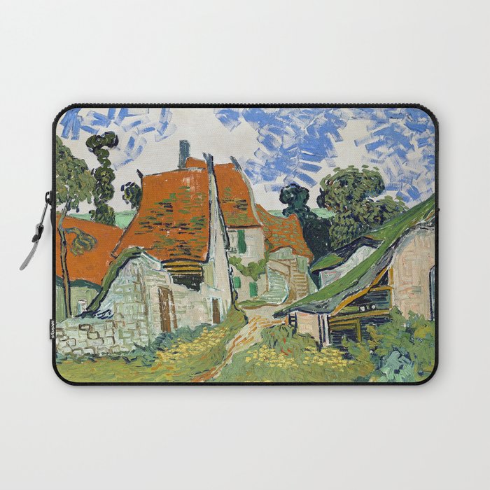 Street in Auvers-sur-Oise Laptop Sleeve