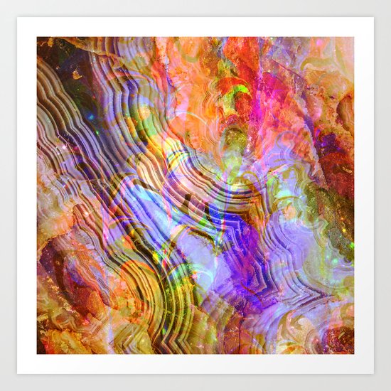 abstract crystal x Art Print