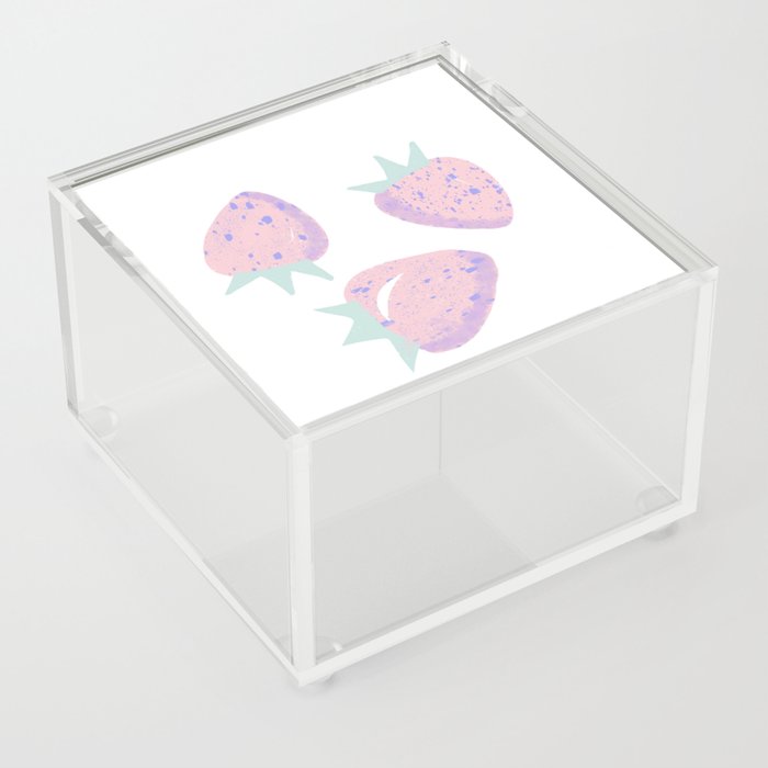 Cotton Candy Strawberry Acrylic Box