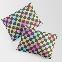 Checkerboard Pattern In 80's Colors Pillow Sham