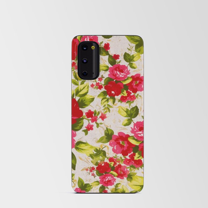 Mammarella Red Rose Floral Pattern Android Card Case