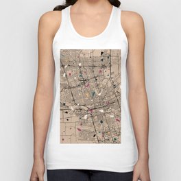 Stockton USA - Artistic City Map Unisex Tank Top