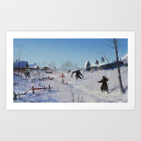 very severe winter... Art Print